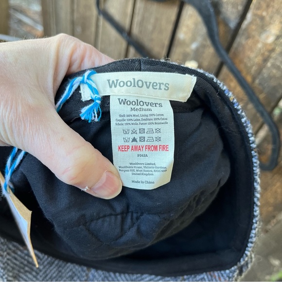 WoolOvers Men’s 100% Wool Bakers Boy Slate Grey Cap Hat NWT Sz M - Picture 4 of 16